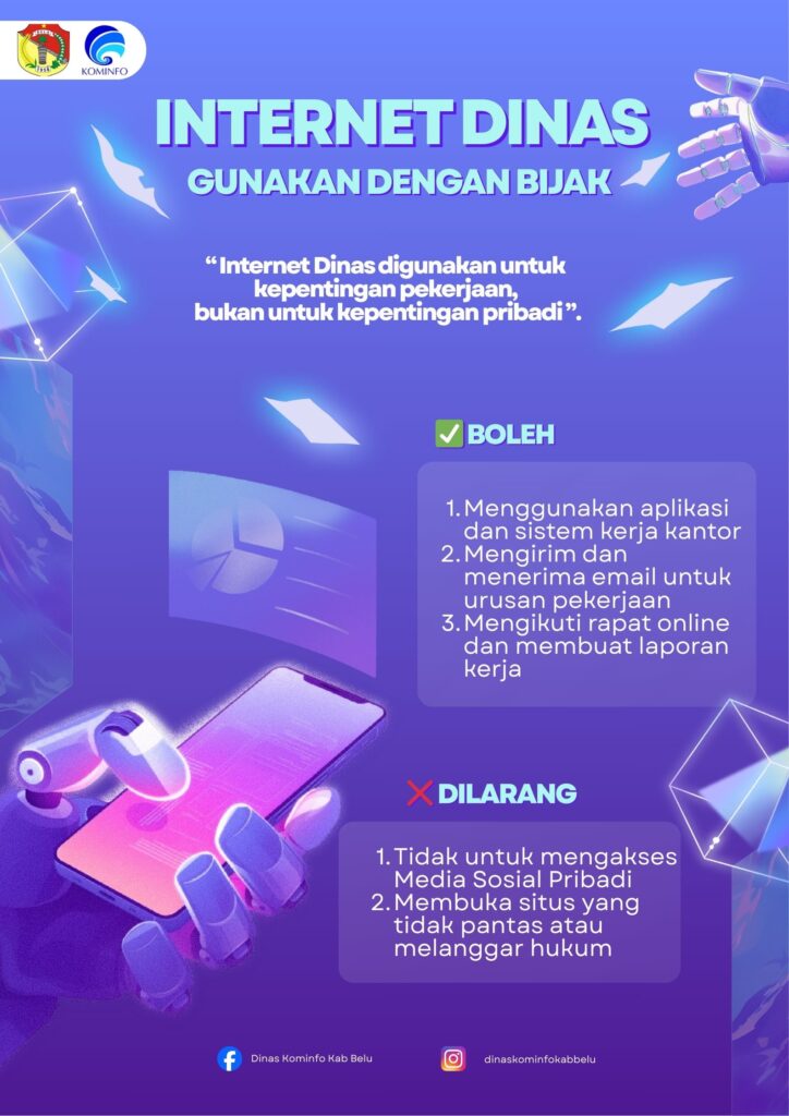 Biru dan Putih Ilustrasi Tantangan Dunia Digital Bagi Generasi Muda Poster (1)
